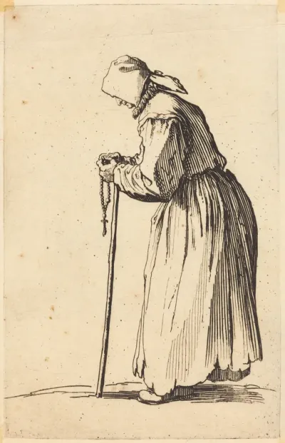 Beggar Woman with Rosary
