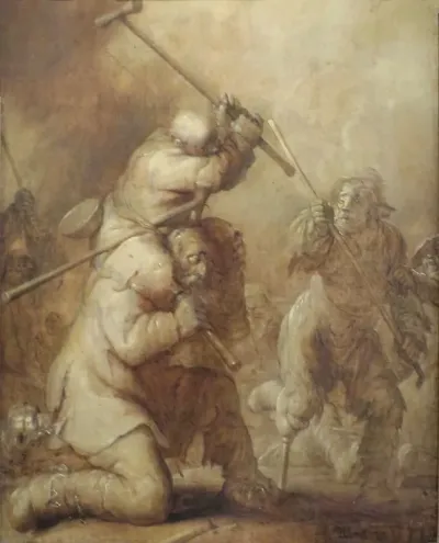 Beggars Fighting
