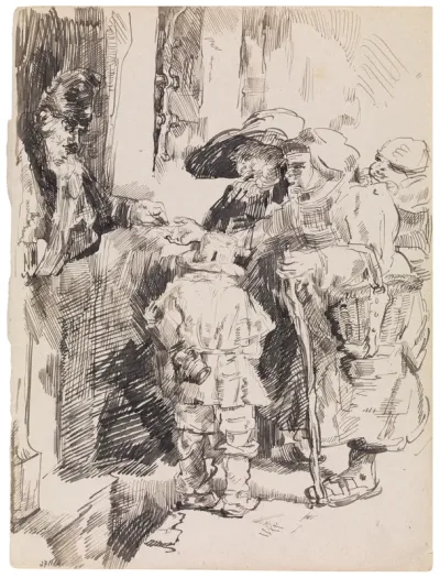 Beggars Receiving Alms at the Door of a House