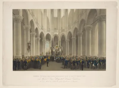 Begrafenis van Anna Paulowna in de Grote Kerk te Delft