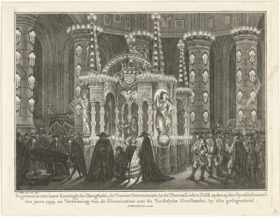 Begrafenis van Anna van Hannover in de Nieuwe Kerk te Delft, 1759
