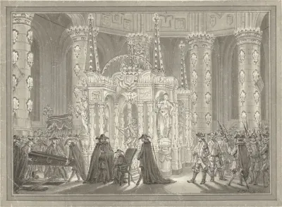 Begrafenis van Anna van Hannover in de Nieuwe Kerk te Delft, 1759