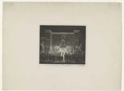 Begrafenis van de Delftsche academie, 30 juni 1864