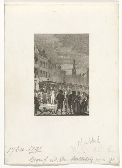 Begrafenis van de Franse graaf de Maillebois te Maastricht, 1791