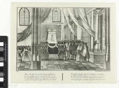 Begrafenis van Jan van Speyk in de Nieuwe Kerk, 1832