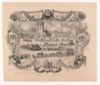 Begrafenis van koningin Wilhelmina van Pruisen te Delft, 1837