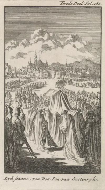 Begrafenisstoet van Don Juan van Oostenrijk, 1574