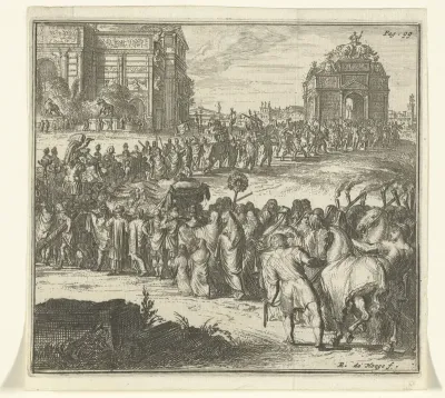 Begrafenisstoet van een Romeins veldheer