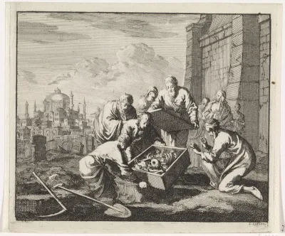 Begraving van de beenderen van de H. Johannes Chrysostomus