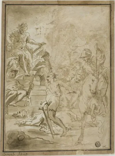 Beheading of Male Saint in Presence of Roman Ruler