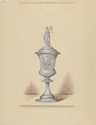 Beker aangeboden aan Mr. F. de Greve, 1867