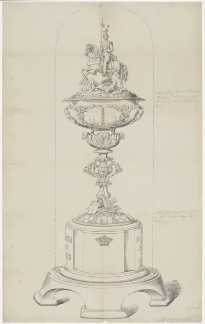 Beker ter ere van het 30jarig bestaan van het Metalen Kruis, 1861
