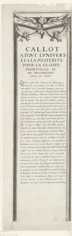 Beleg van La Rochelle, september 1627-oktober 1628 (tekst, deel linksboven)