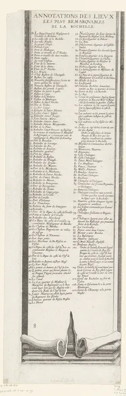 Beleg van La Rochelle, september 1627-oktober 1628 (tekst, deel linksonder)
