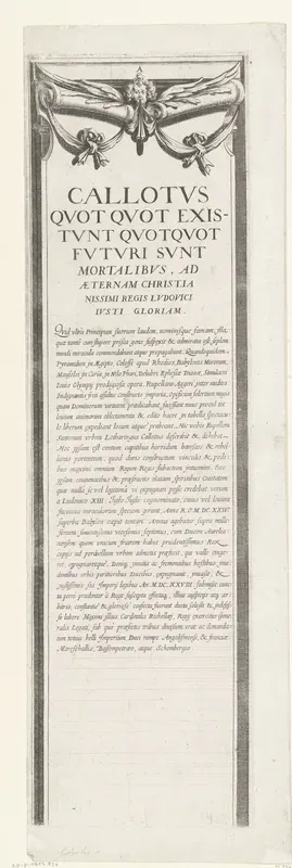 Beleg van La Rochelle, september 1627-oktober 1628 (tekst, deel rechtsboven)