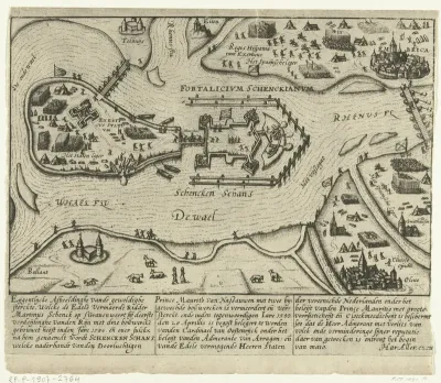 Beleg van Schenkenschans door de Spanjaarden, 1597