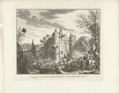 Beleg van slot Hagestein door graaf Willem VI, 1405