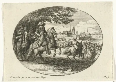 Belegering van een stad door Lodewijk XIV, koning van Frankrijk