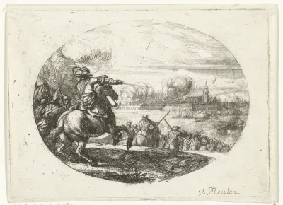 Belegering van een stad met stadswallen