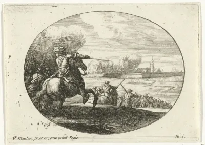 Belegering van een stad met stadswallen