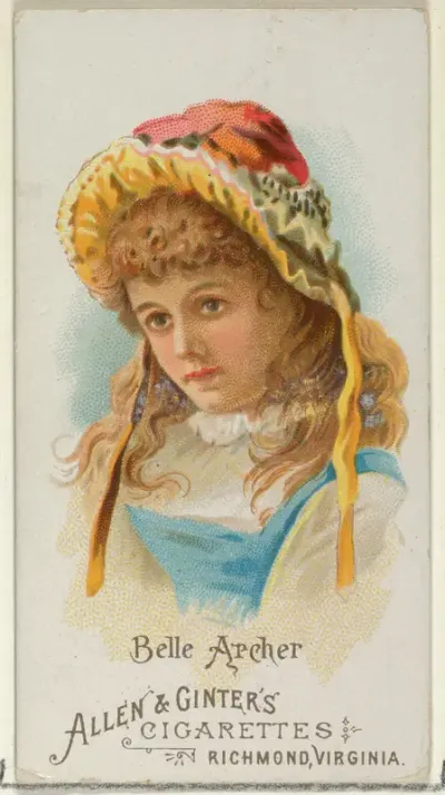 Belle Archer, from World's Beauties, Series 1 (N26) for Allen & Ginter Cigarettes