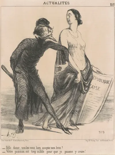 Belle dame voulez-vous ... accepter mon bras?