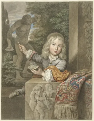 Bellenblazende jongen