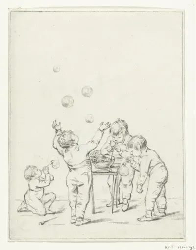 Bellenblazende kinderen