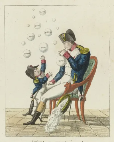 Bellenblazende Napoleon, 1813