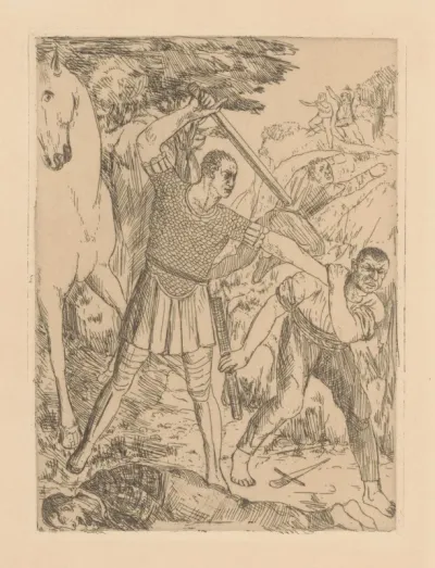 Bellerophon ontkomt aan een hinderlaag