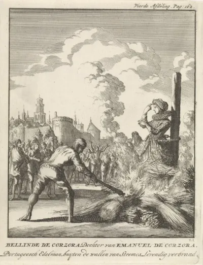 Bellinde de Corzora op de brandstapel