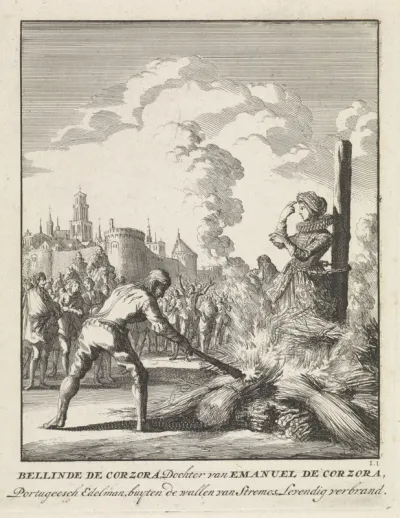 Bellinde de Corzora op de brandstapel