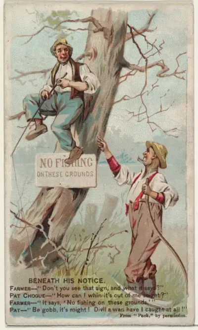 Beneath His Notice, from the Snapshots from "Puck" series (N128) issued by Duke Sons & Co. to promote Honest Long Cut Tobacco