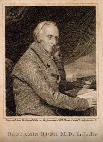 Benjamin Rush. Stipple engraving by W. S. Leney, 1814, after T. Sully