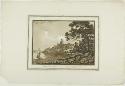 Benton Castle Looking down the Reach to Milford Haven, plate eleven from Twelve Views in South Wales