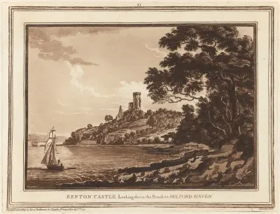 Benton Castle, Looking down the Reach to Milford Haven