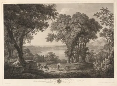 Ber See von Albano bei Rom