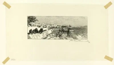 Bercy Wharf, plate two from Le Long de la Seine et des Boulevards