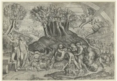 Berg Parnassus gewijd aan Apollo en muzen