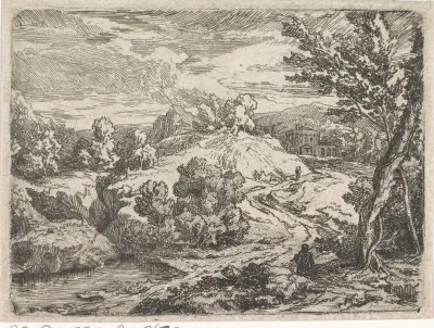 Bergachtig arcadisch landschap