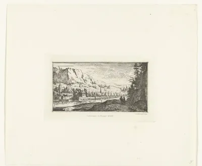 Bergachtig landschap met rivier