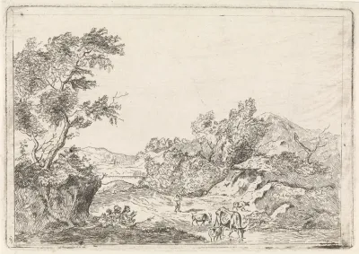 Bergachtig landschap met vee
