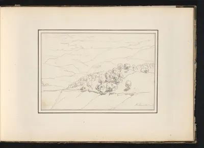 Bergachting landschap met bomen te Belmonte