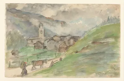Bergdorpje met kerk