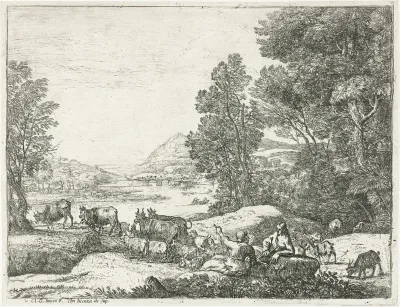 Berger et bergére conversant