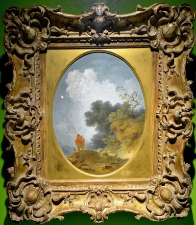 Bergers dans un paysage