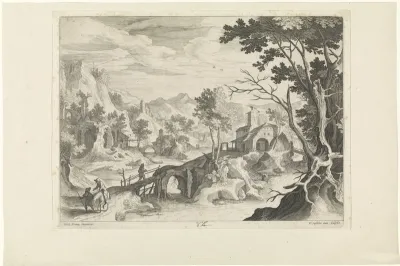 Berglandschap met brug