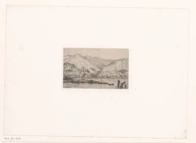 Berglandschap met dorp aan het water nabij Lorch