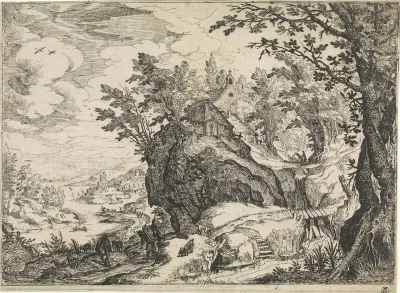 Berglandschap met een kerk