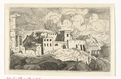 Berglandschap met fort